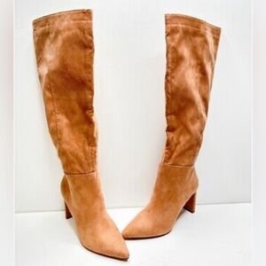 New Melrose and Market Harper Knee High Chestnut Pointed Toe Boots Size 5.5